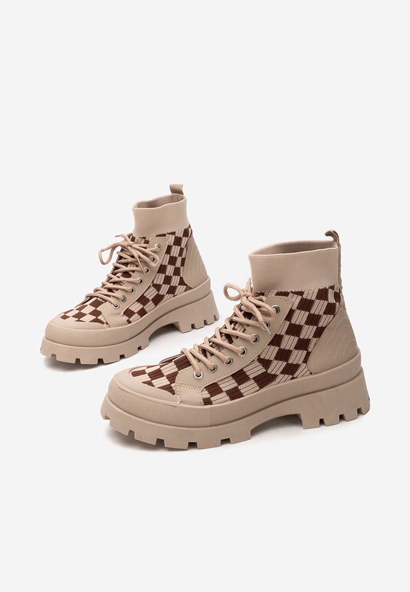 Khaki trampki wysokie damskie Zendoria V2
