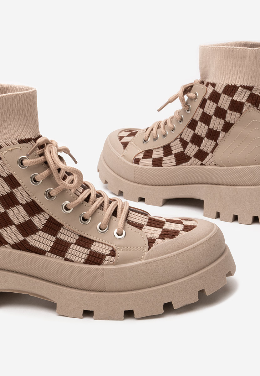 Khaki trampki wysokie damskie Zendoria V2