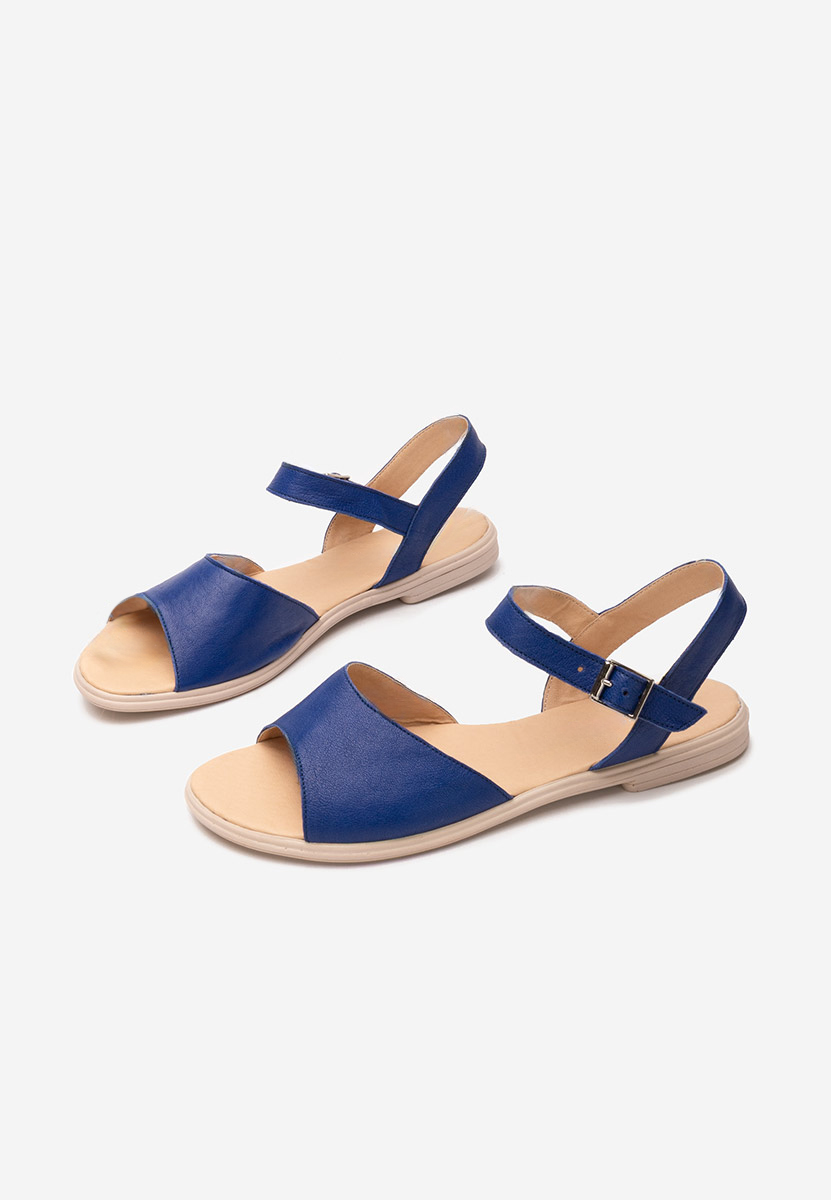 Niebieskie sandały damskie skórzane Viadana