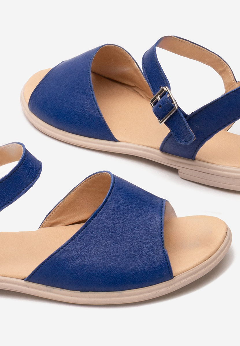 Niebieskie sandały damskie skórzane Viadana
