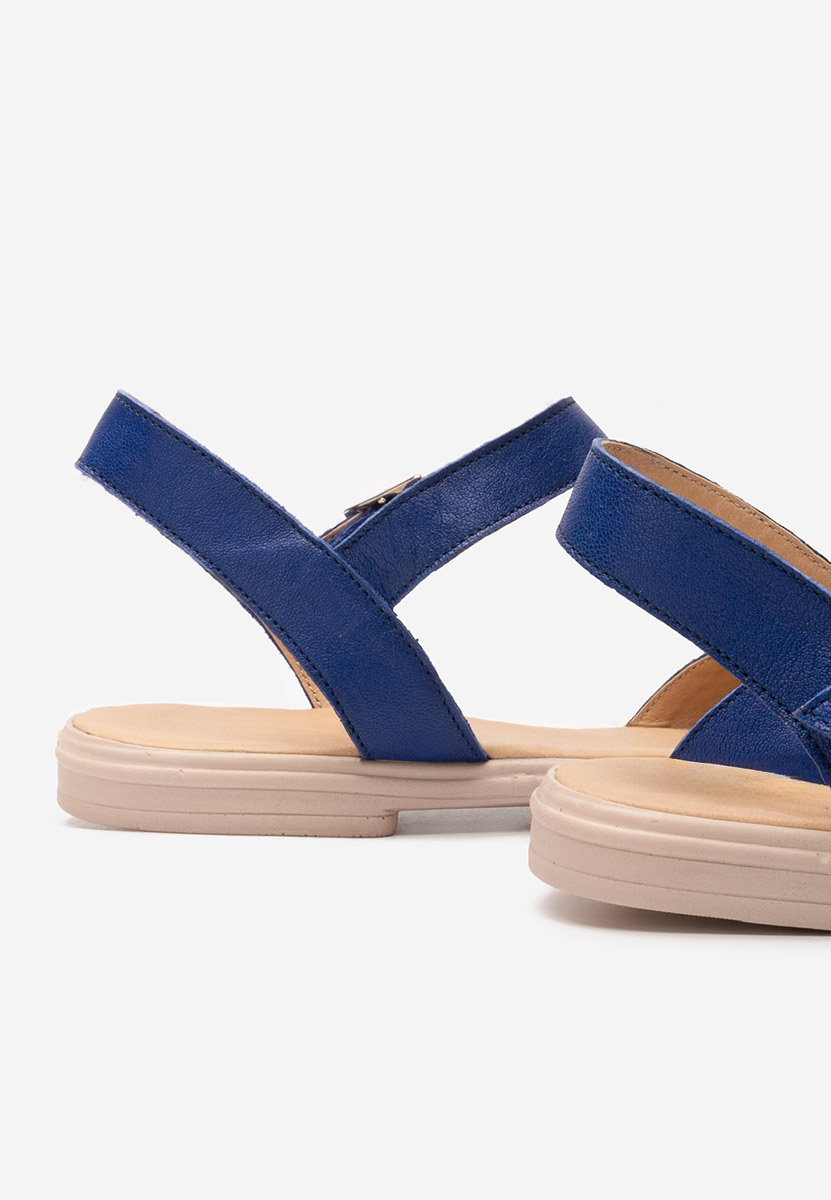 Niebieskie sandały damskie skórzane Viadana