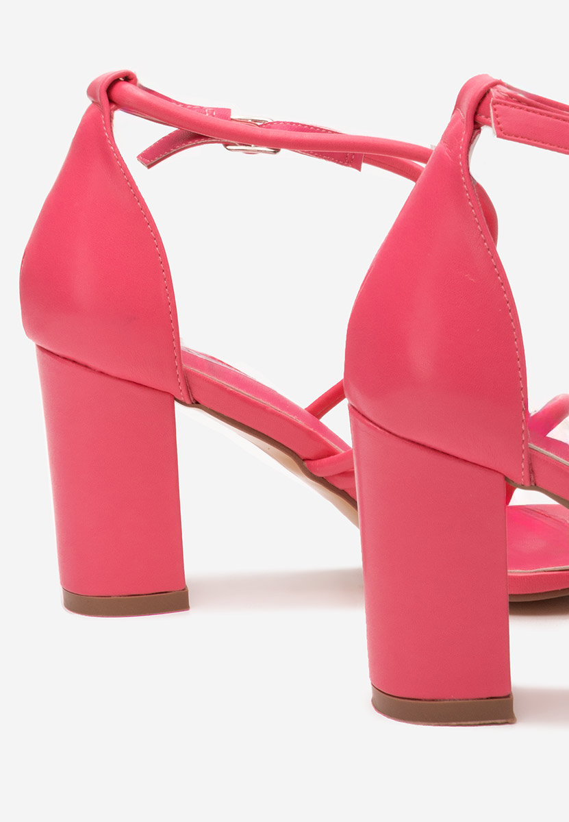Fuksjowe sandały na słupku Zarila