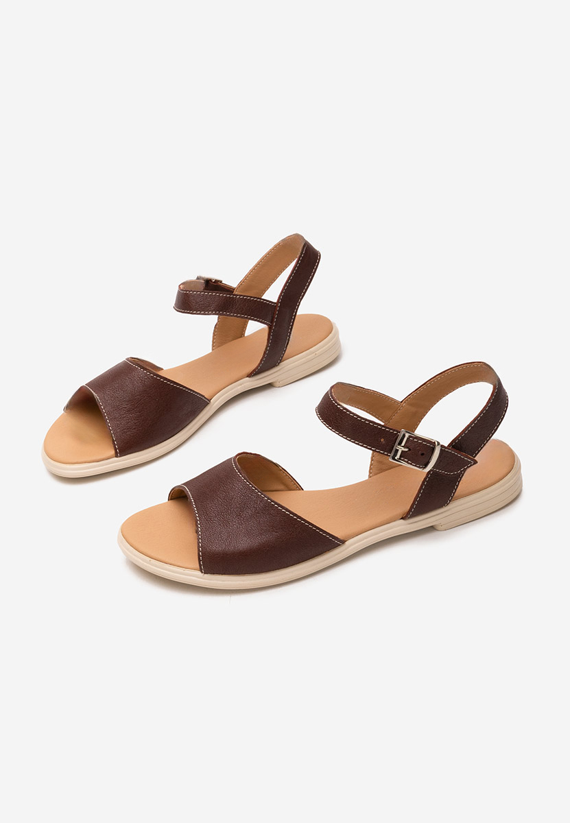 Bordowe sandały płaski Viadana