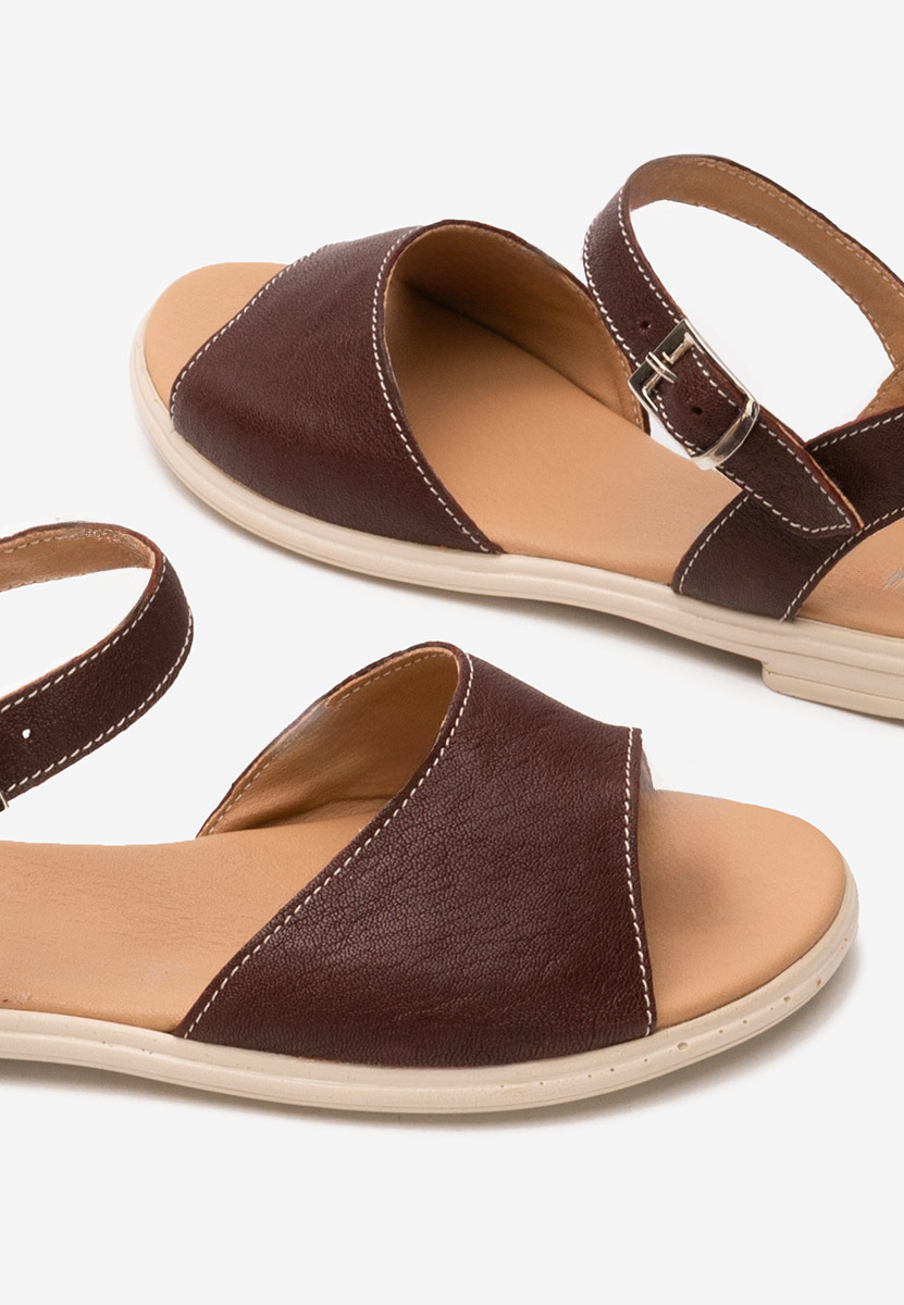 Bordowe sandały płaski Viadana