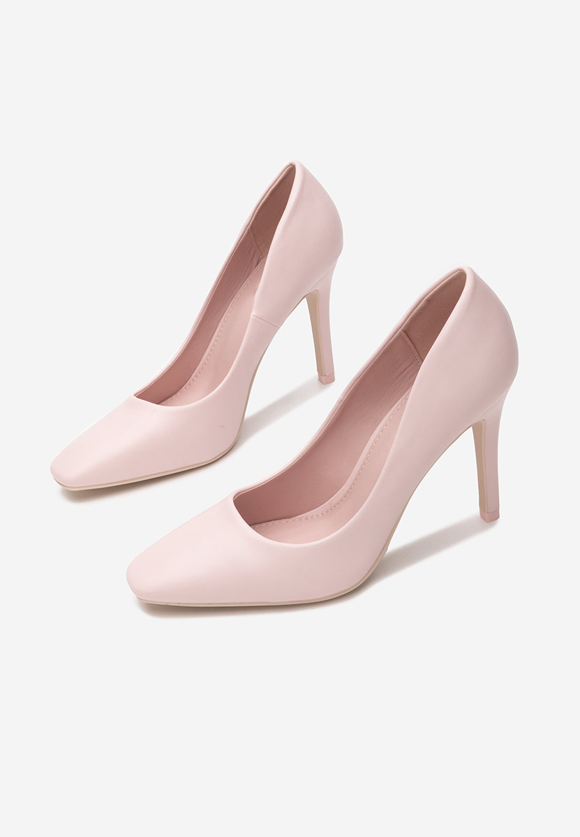 Różowe szpilki na obcasie Noli