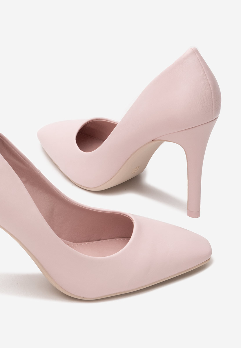 Różowe szpilki na obcasie Noli