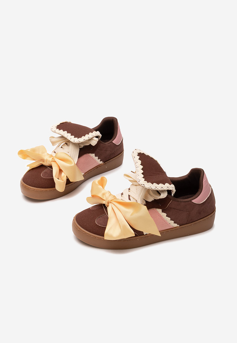 Brązowe sneakersy damskie Maxima