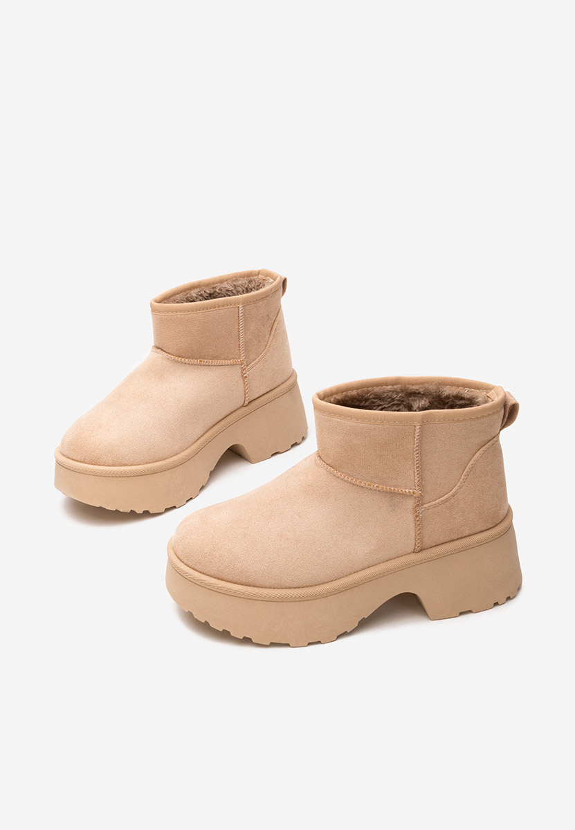 Khaki botki damskie ocieplane Tarnia