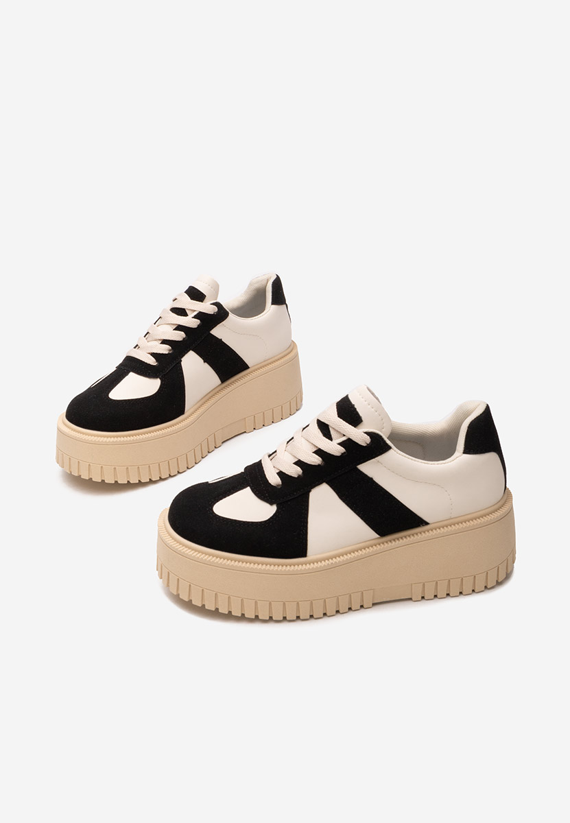 Czarne sneakersy na platformie Michele