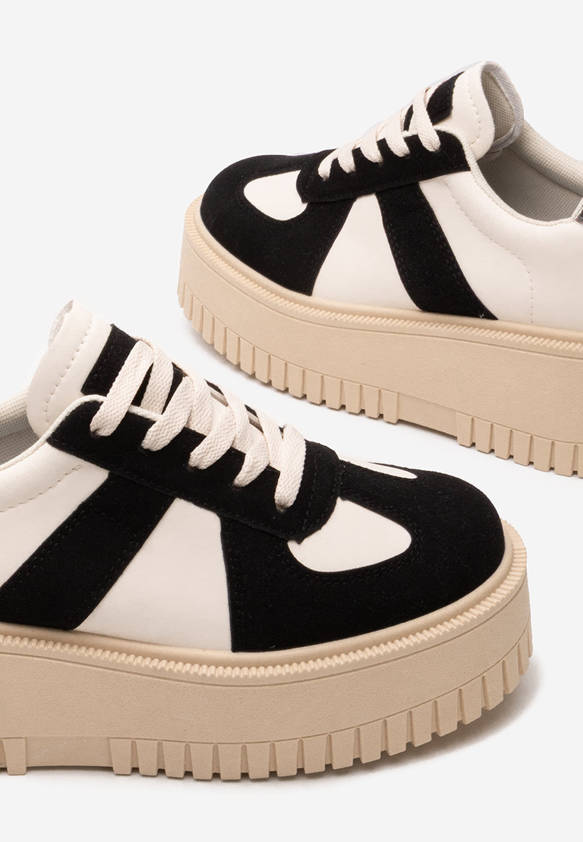 Czarne sneakersy na platformie Michele