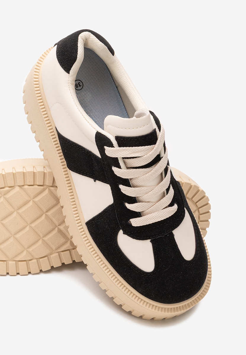 Czarne sneakersy na platformie Michele