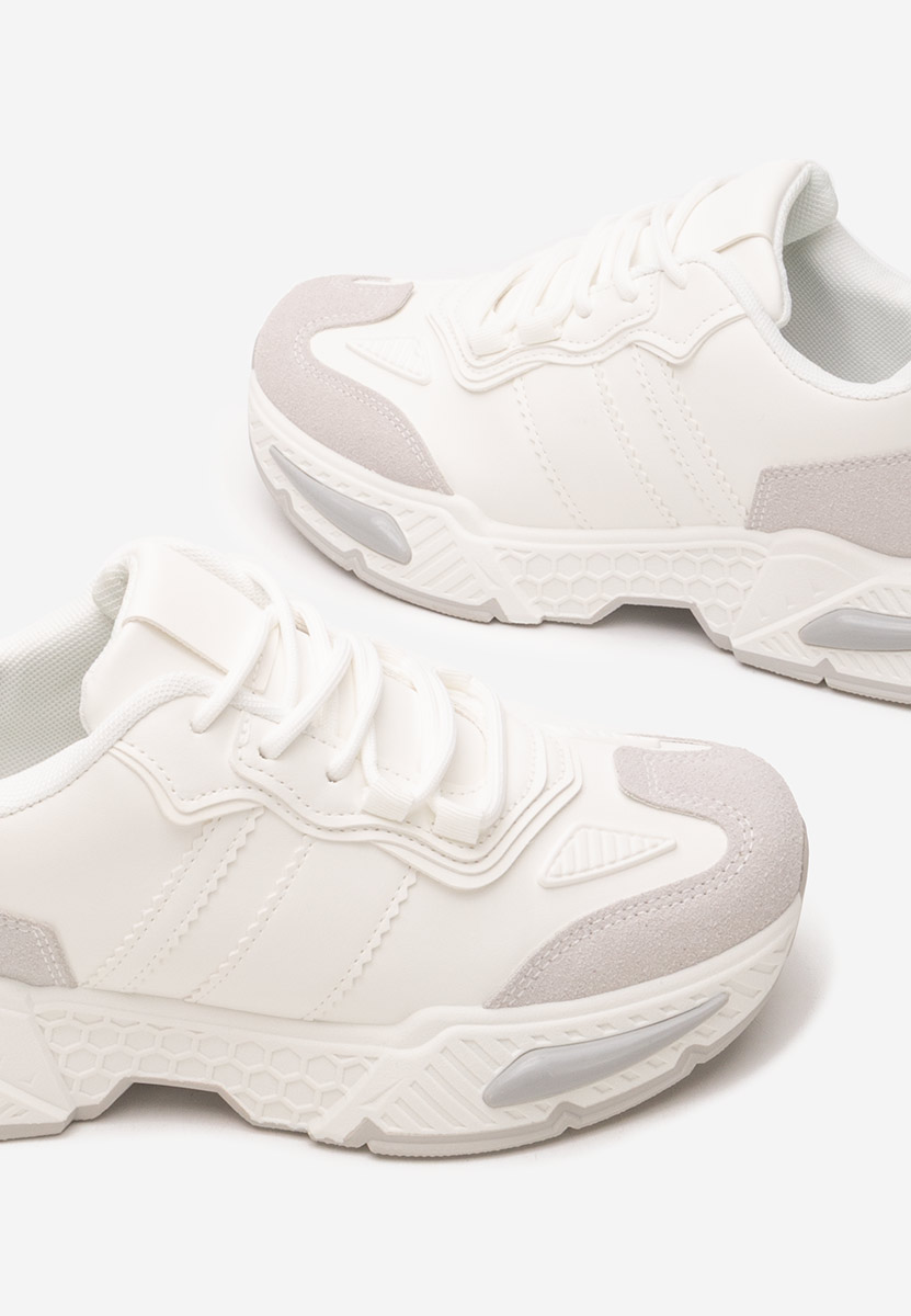 Białe sneakersy damskie Elna Białe sneakersy damskie Elna