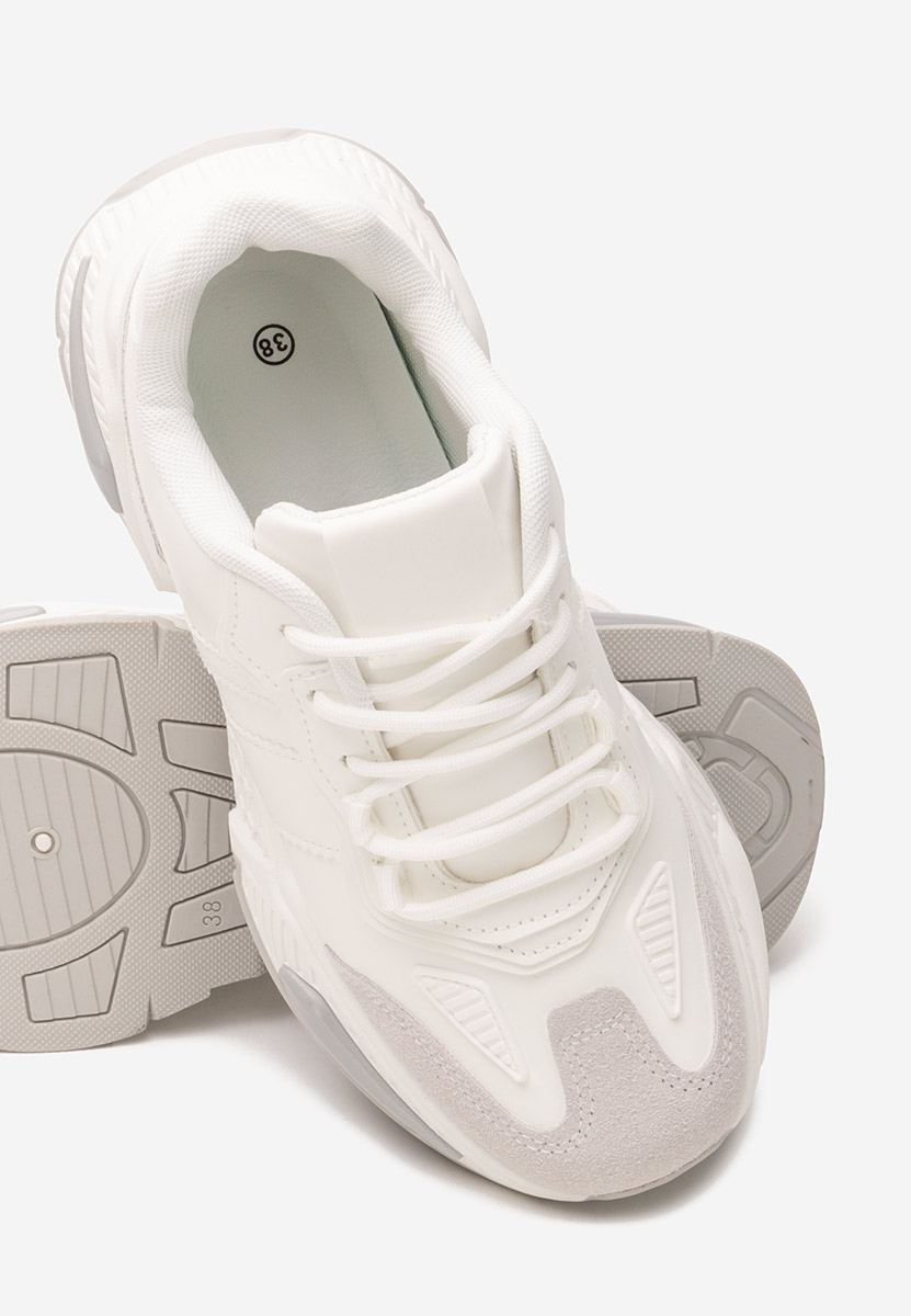 Białe sneakersy damskie Elna Białe sneakersy damskie Elna