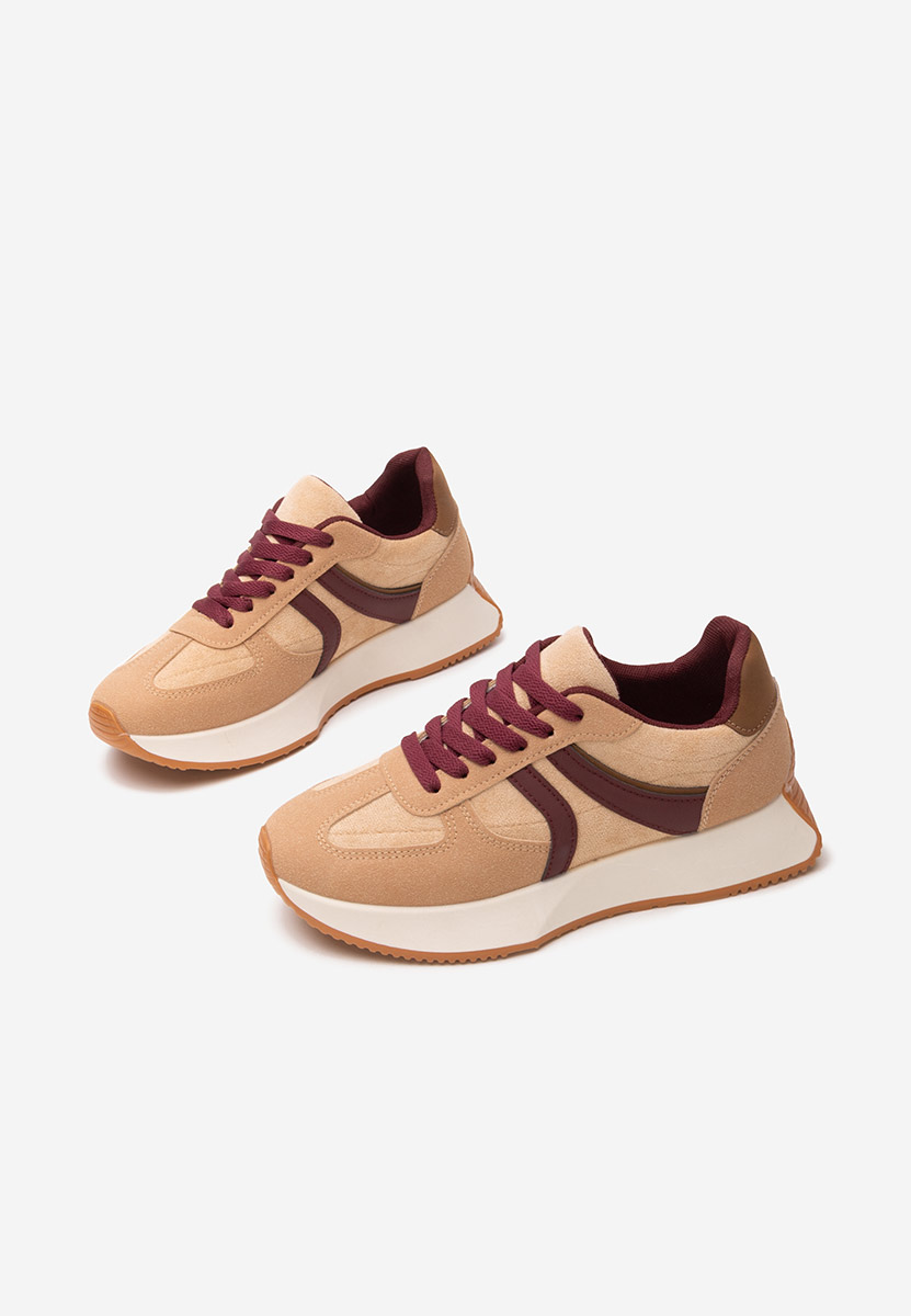 Brązowe sneakersy damskie Caragea