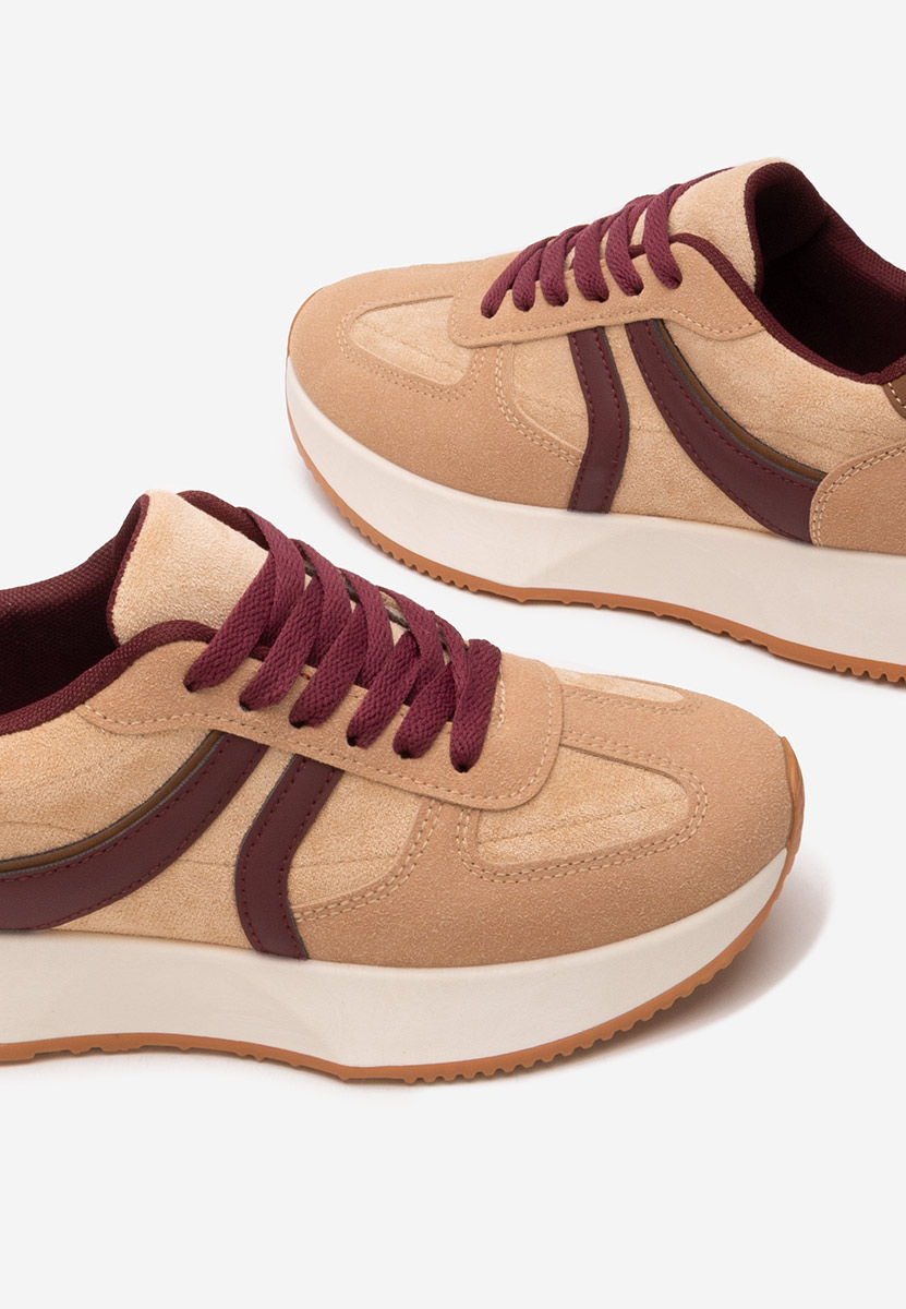 Brązowe sneakersy damskie Caragea