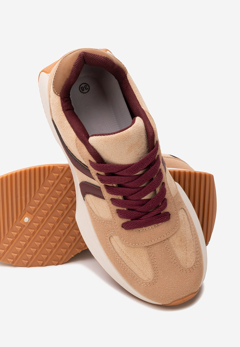 Brązowe sneakersy damskie Caragea