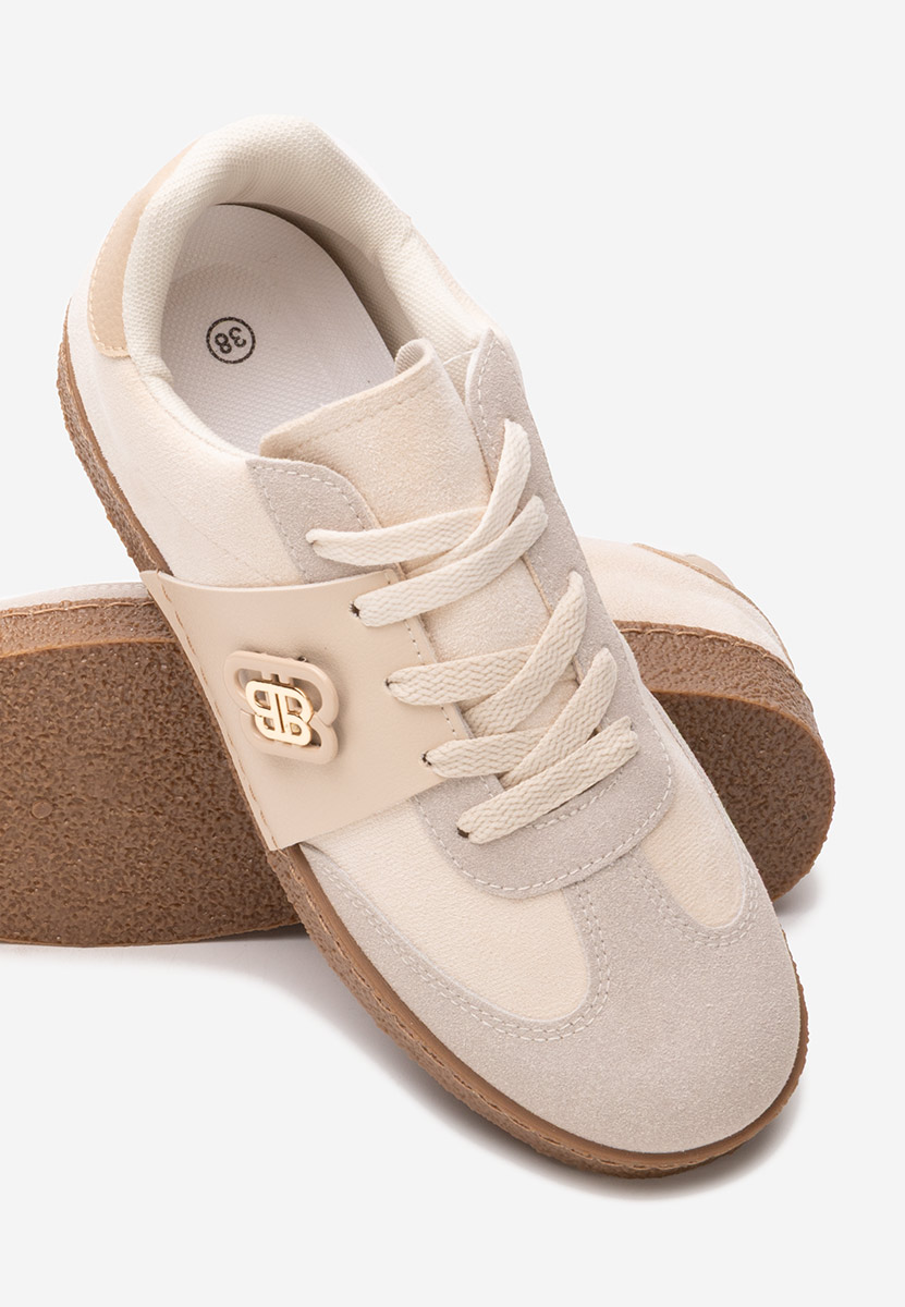 Beżowe sneakersy damskie Kathea
