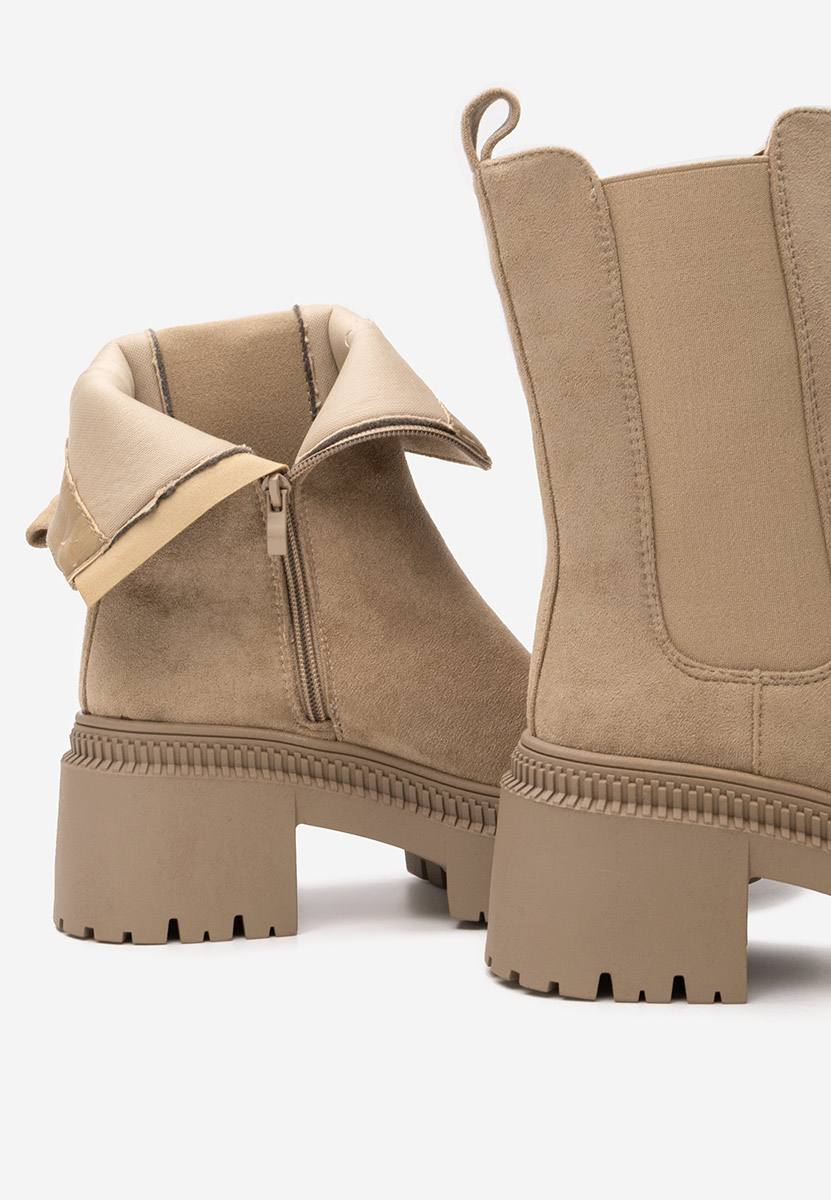 Khaki kozaki damskie Sadia