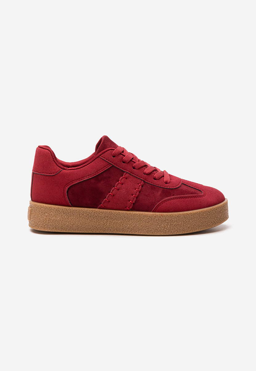 Czerwone sneakersy damskie Biania