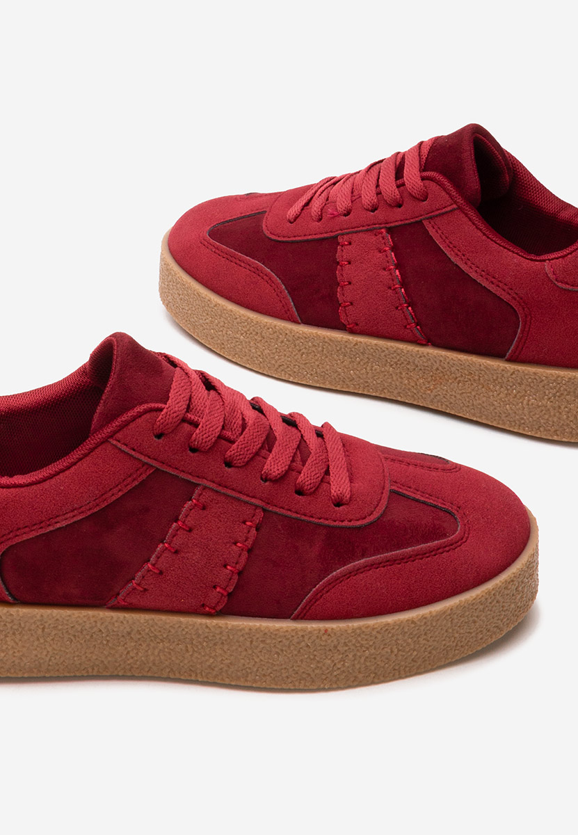Czerwone sneakersy damskie Biania