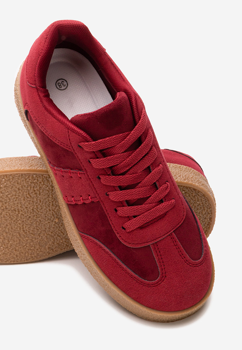 Czerwone sneakersy damskie Biania