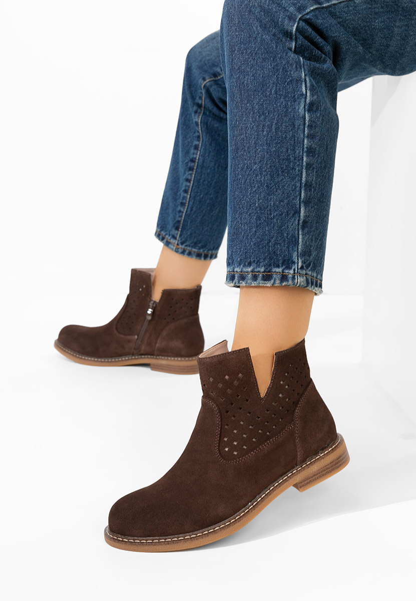 Brązowe buty jesienne damskie Kellia