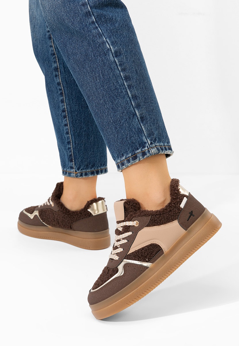 Brązowe sneakersy damskie Maisie