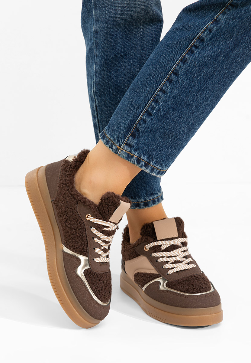 Brązowe sneakersy damskie Maisie