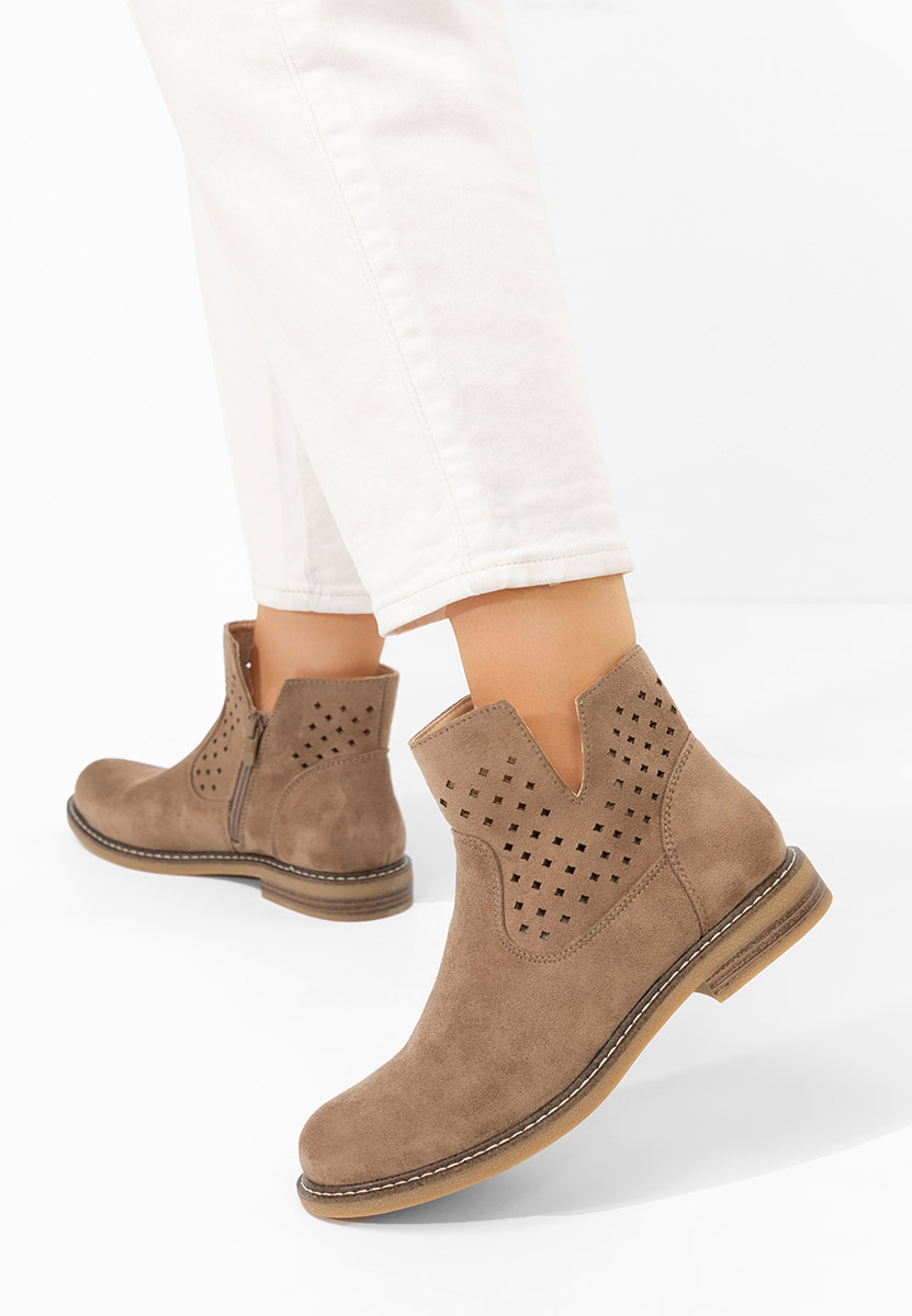 Khaki buty jesienne damskie Ilisha