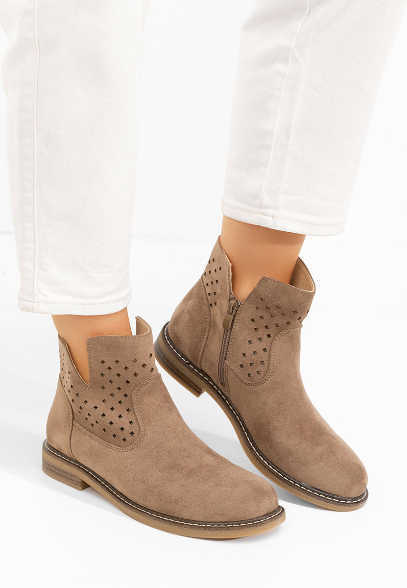 Khaki buty jesienne damskie Ilisha