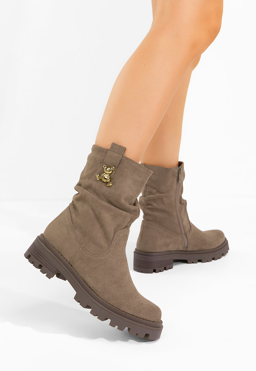 Khaki kozaki damskie Suellen
