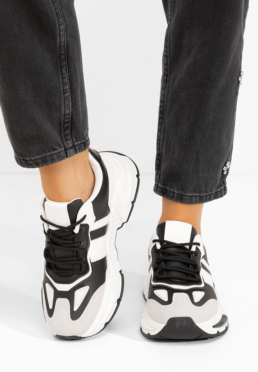 Czarne sneakersy damskie Elna Czarne sneakersy damskie Elna