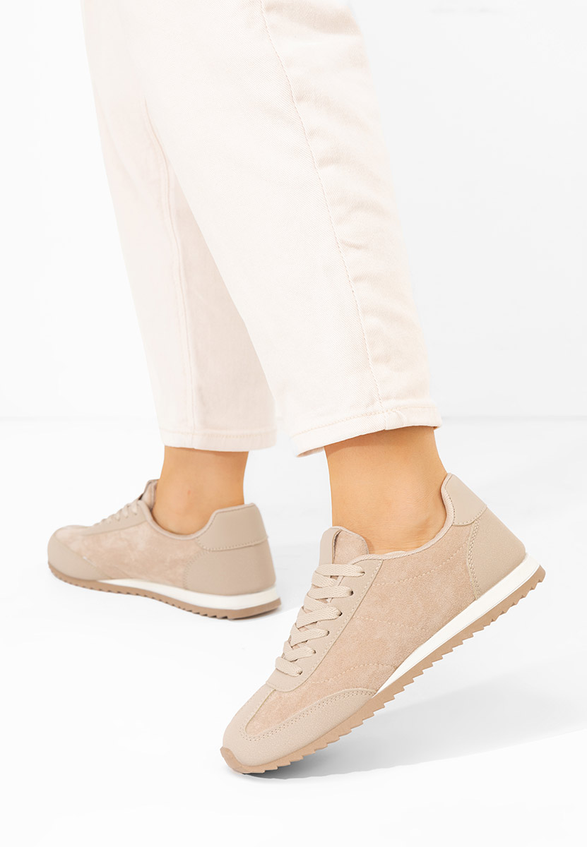 Beżowe sneakersy damskie Crinea
