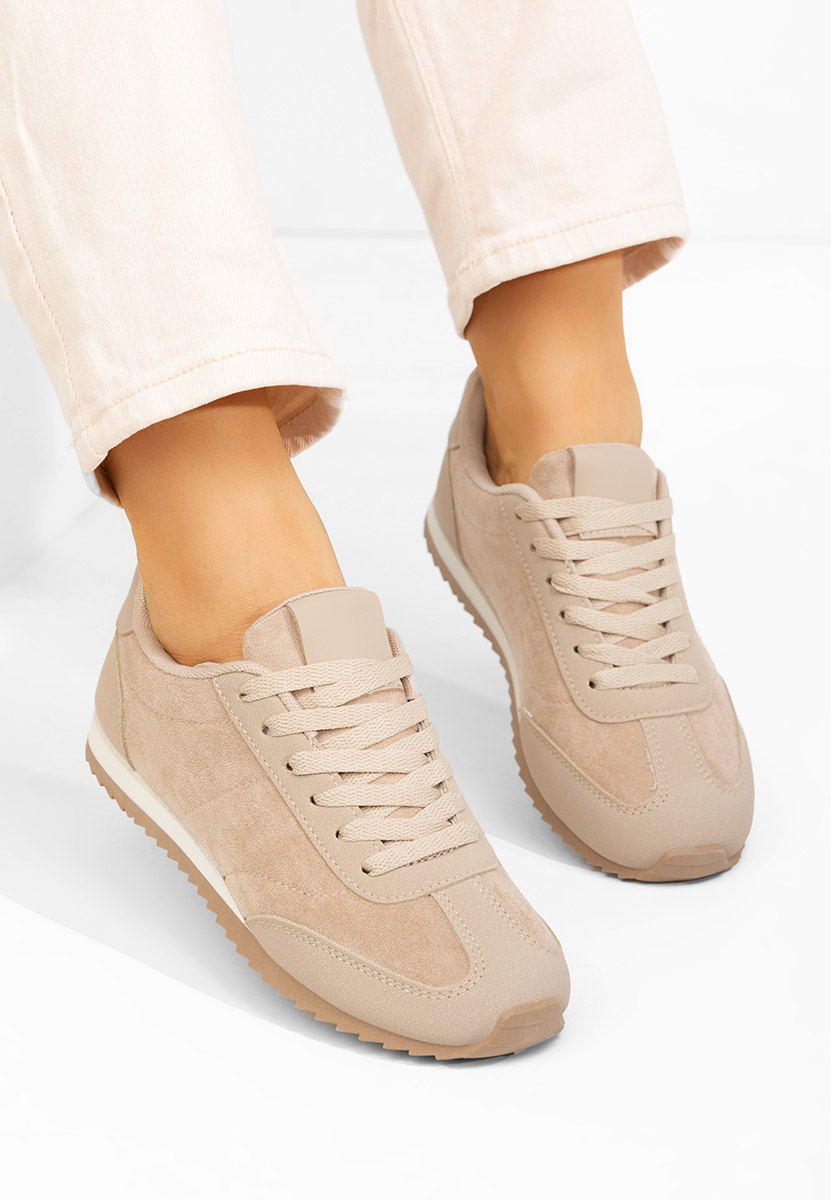 Beżowe sneakersy damskie Crinea