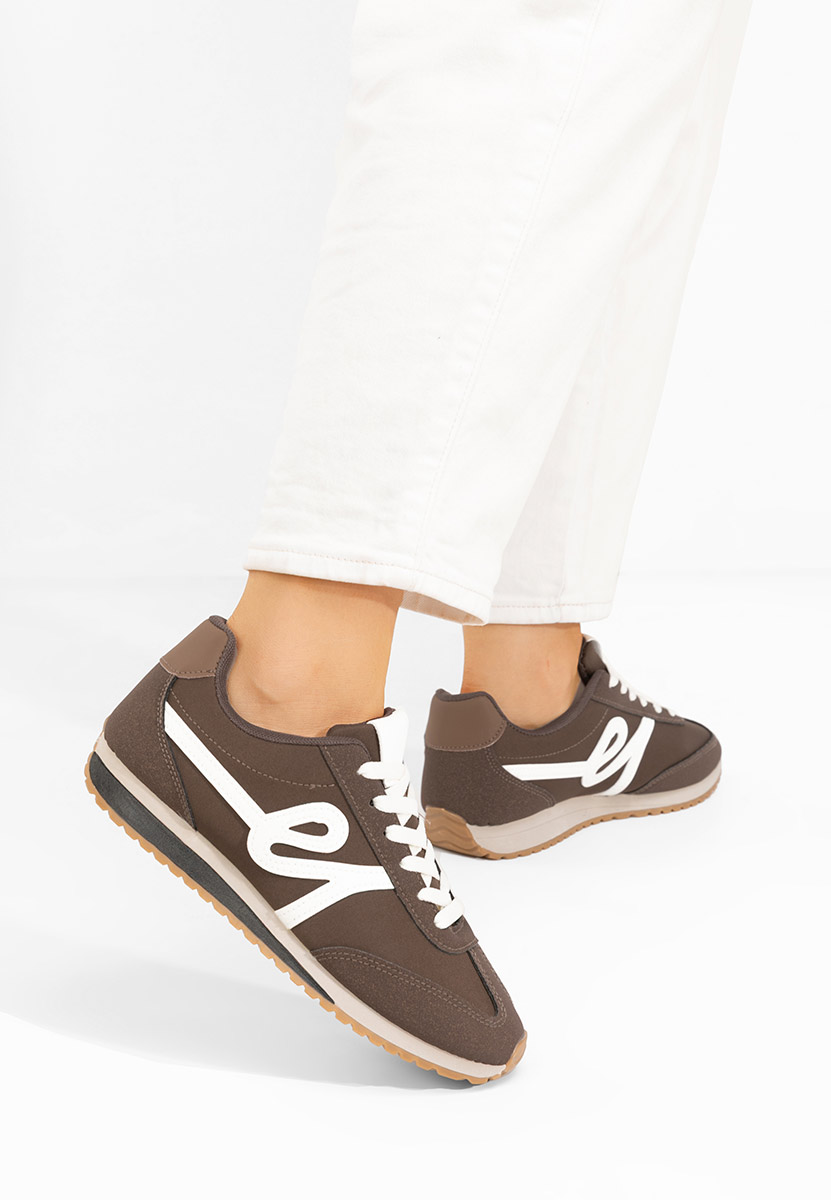 Brązowe sneakersy damskie Trinidad