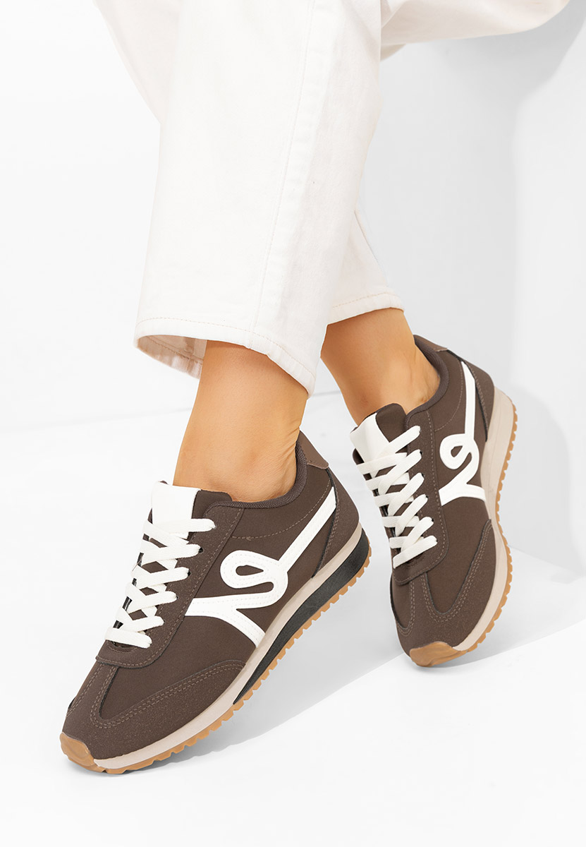 Brązowe sneakersy damskie Trinidad