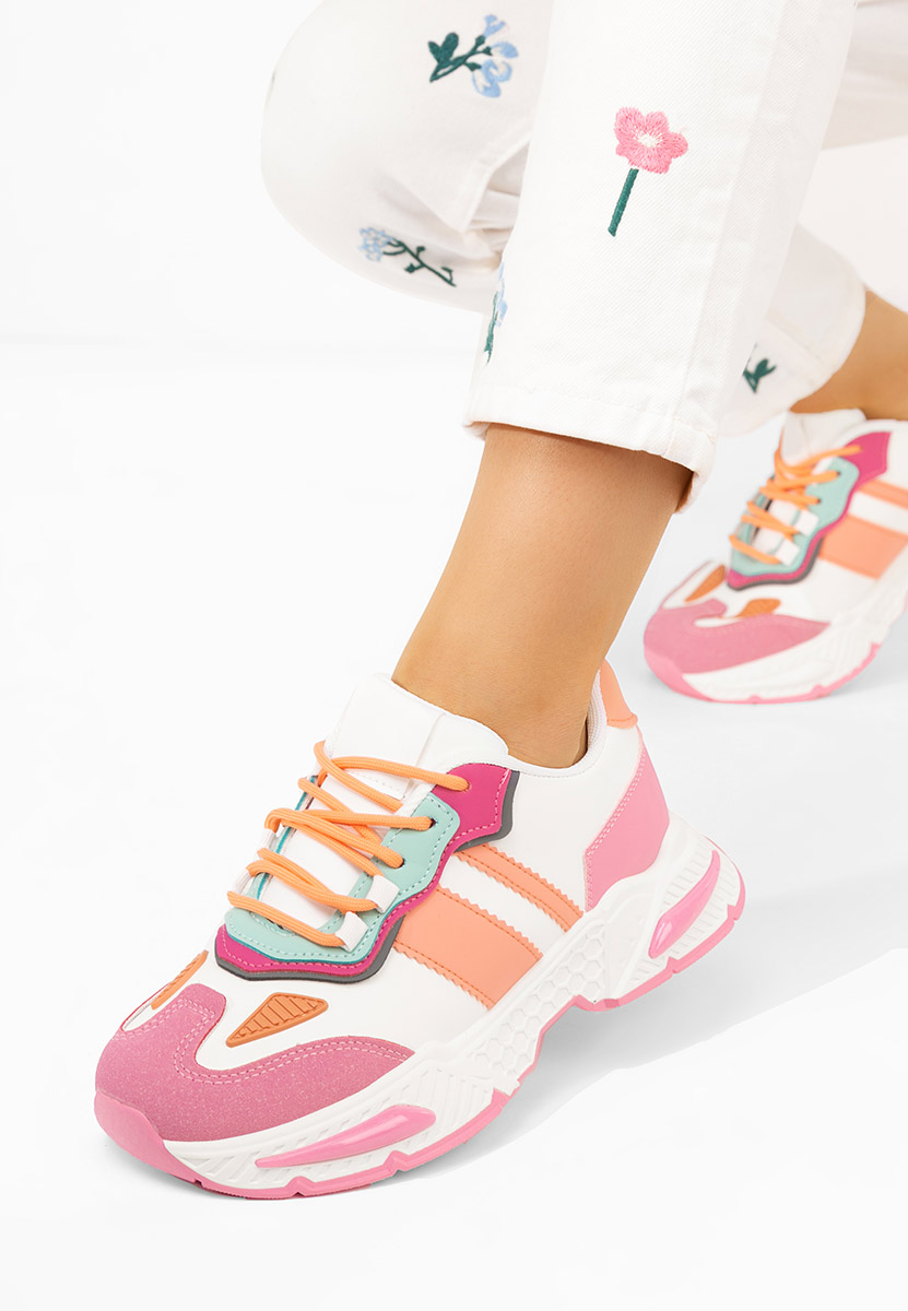 Fuksjowe sneakersy damskie Elna Fuksjowe sneakersy damskie Elna