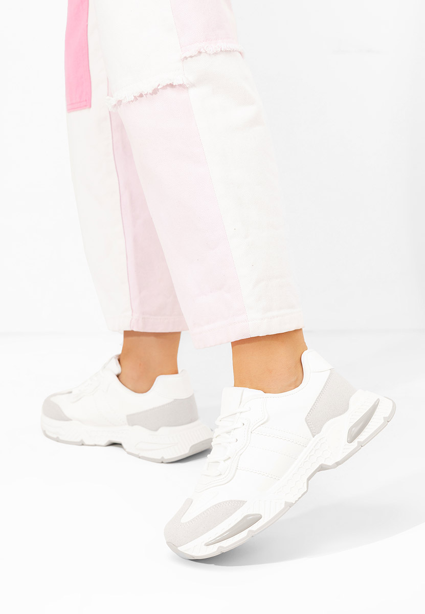 Białe sneakersy damskie Elna Białe sneakersy damskie Elna