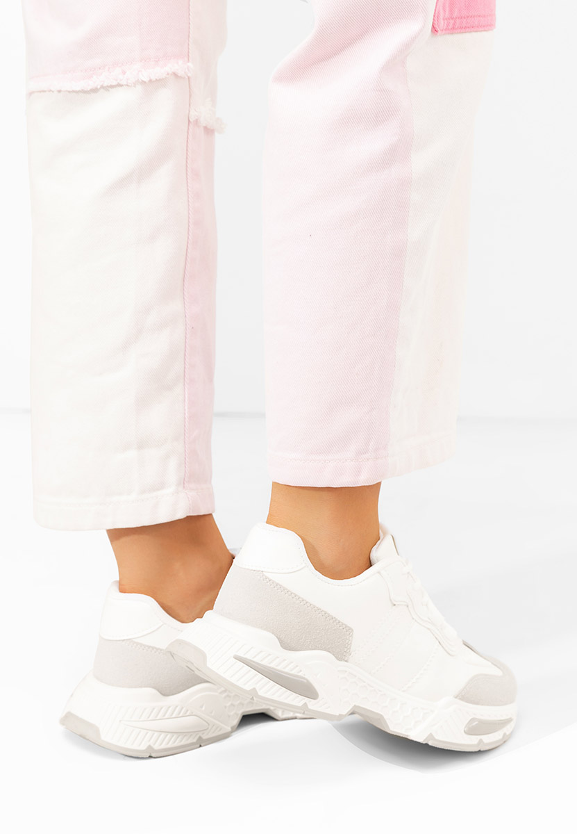 Białe sneakersy damskie Elna Białe sneakersy damskie Elna