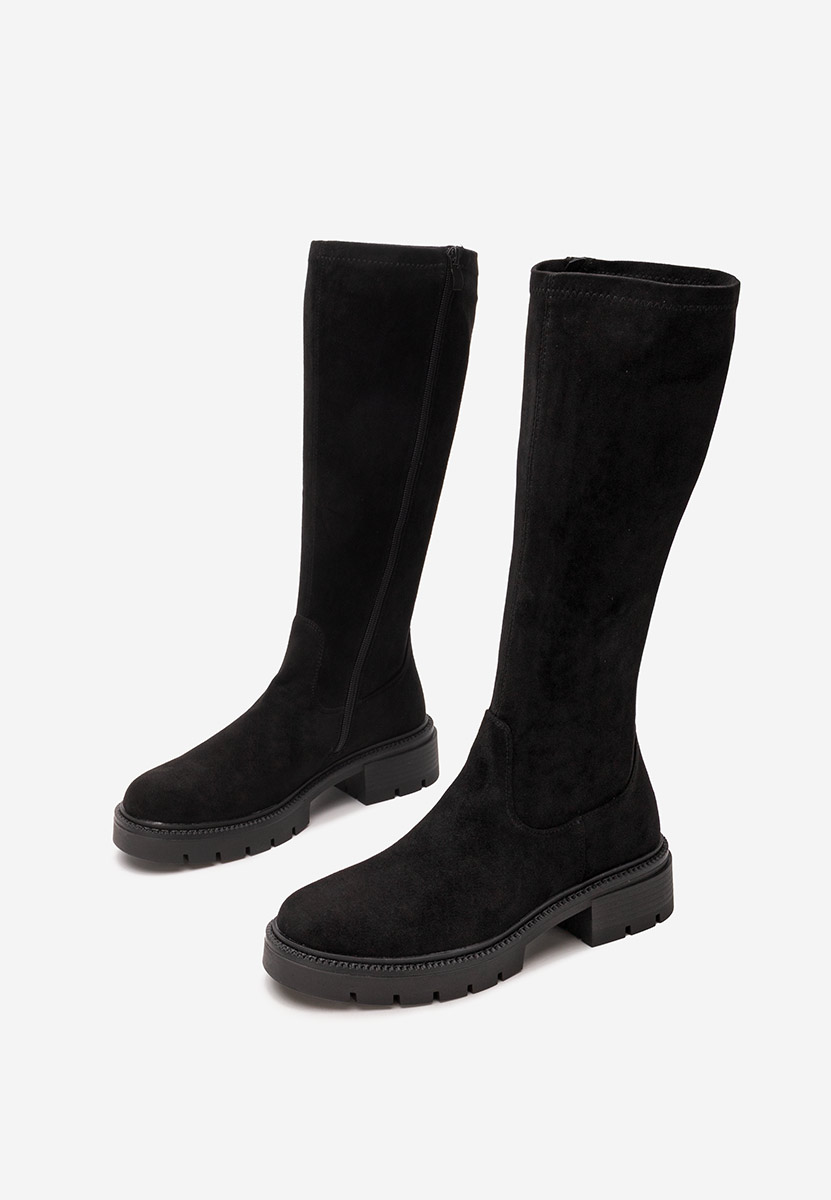 Czarne kozaki damskie Nicoua