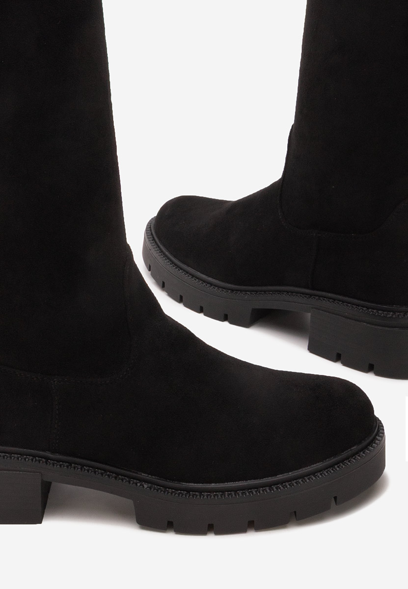 Czarne kozaki damskie Nicoua