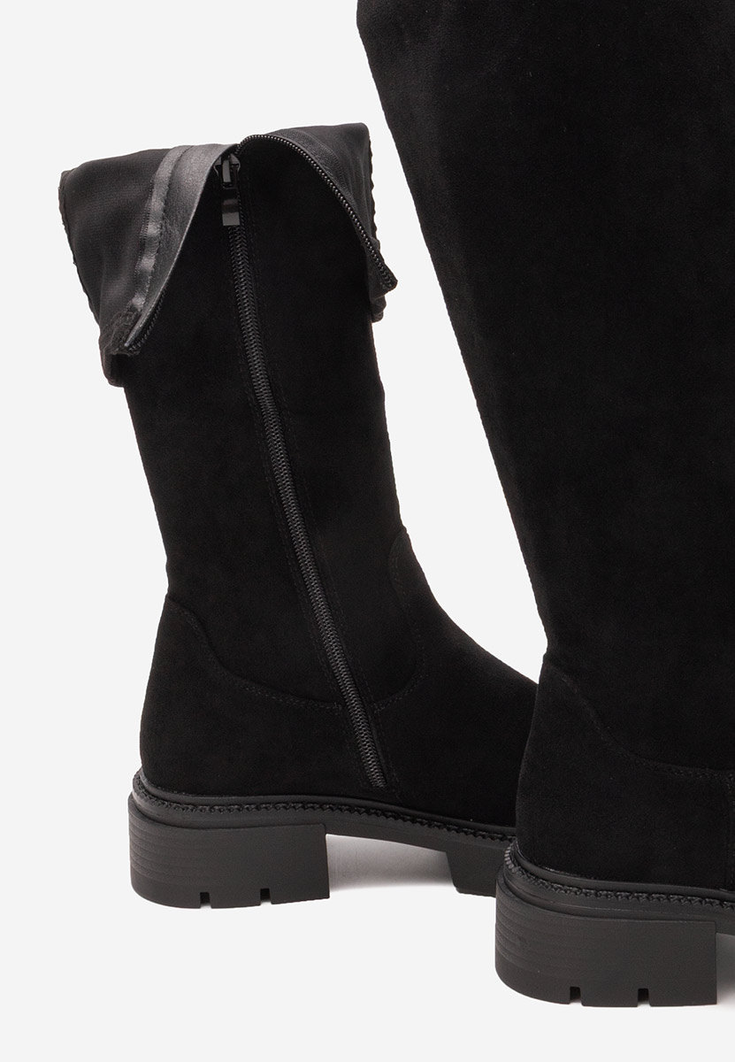 Czarne kozaki damskie Nicoua