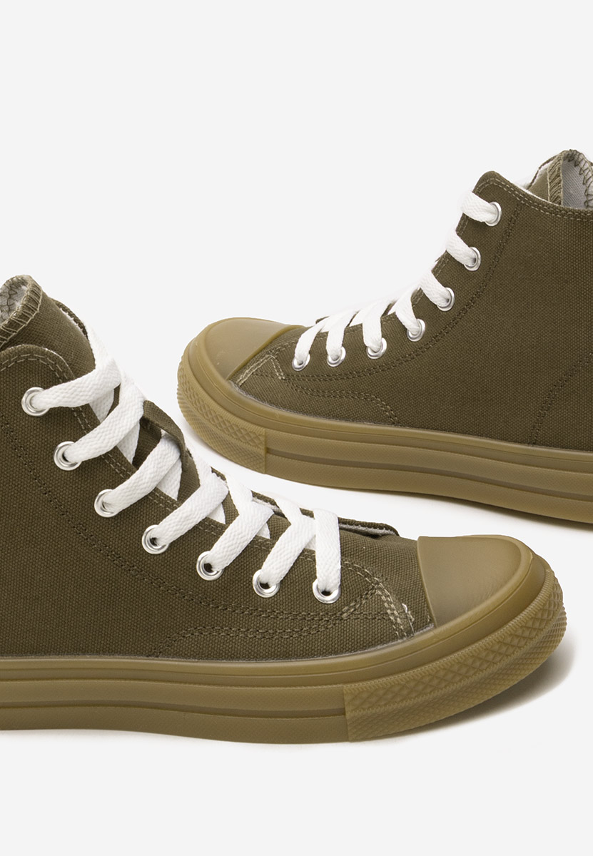 Zielone trampki wysokie damskie Thyora