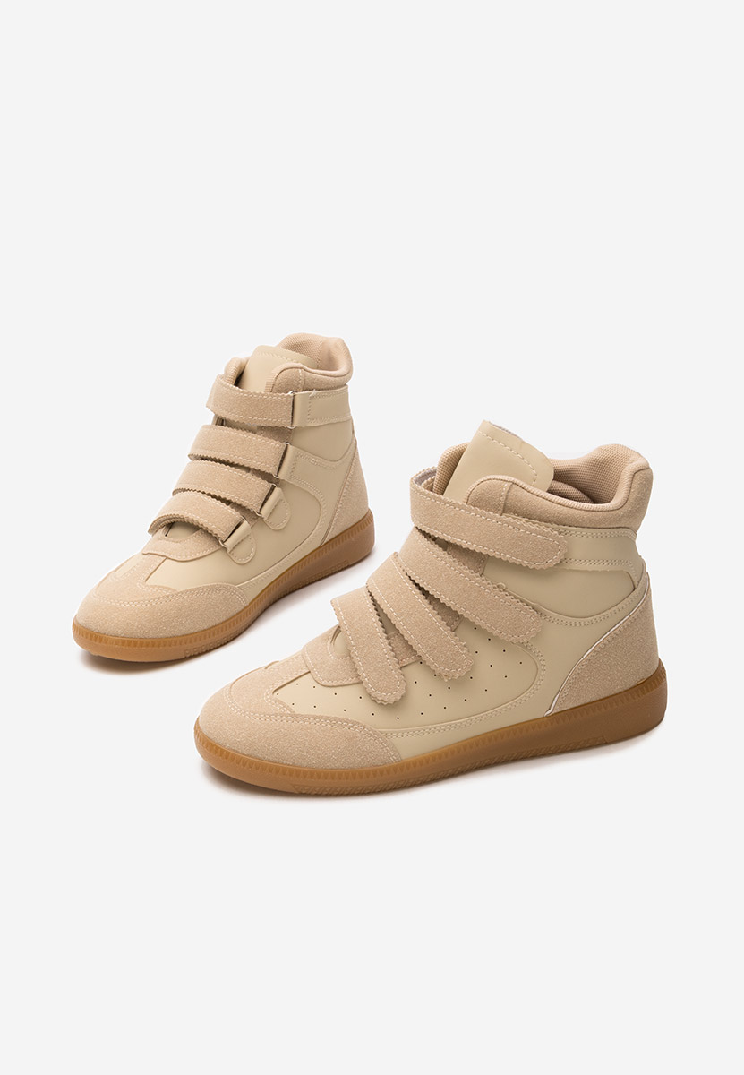 Khaki sneakersy wysokie Fluvia