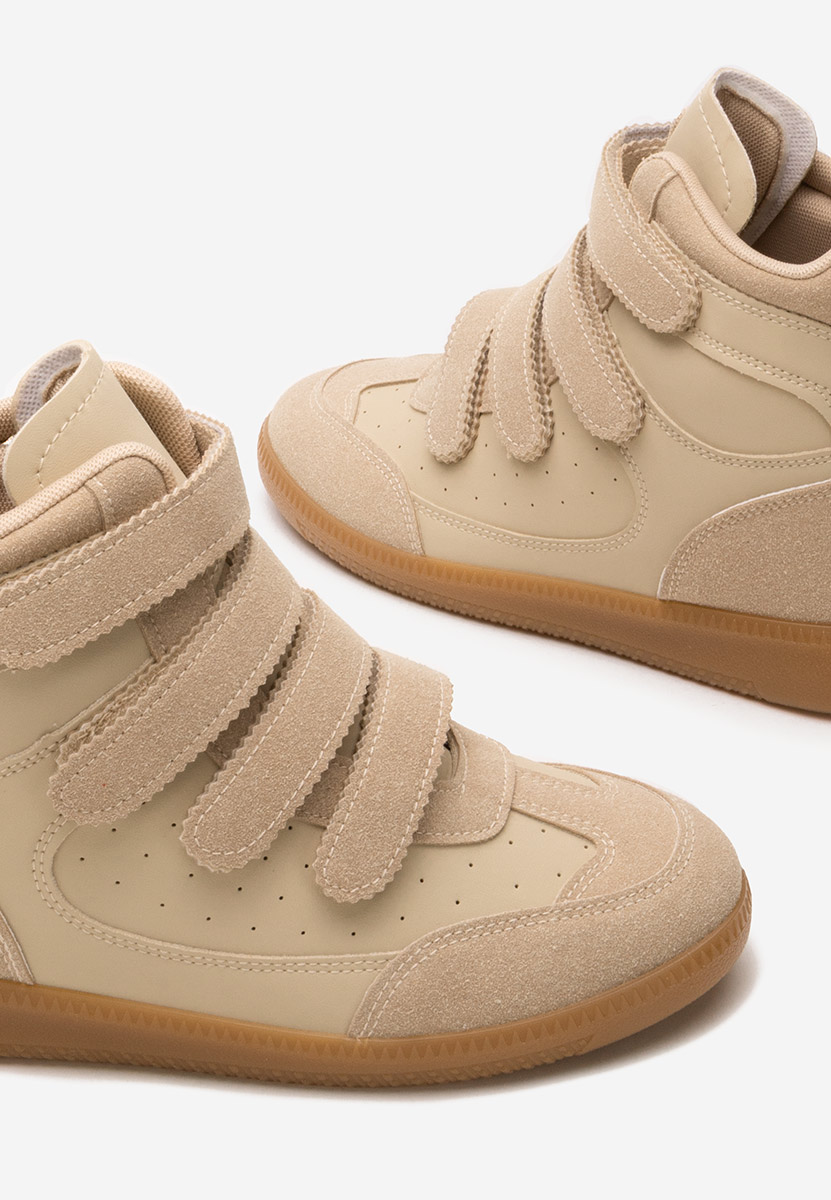 Khaki sneakersy wysokie Fluvia