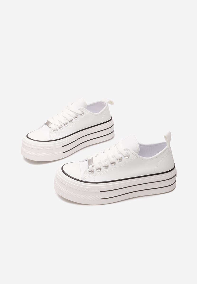 Białe trampki na platformie Kimala