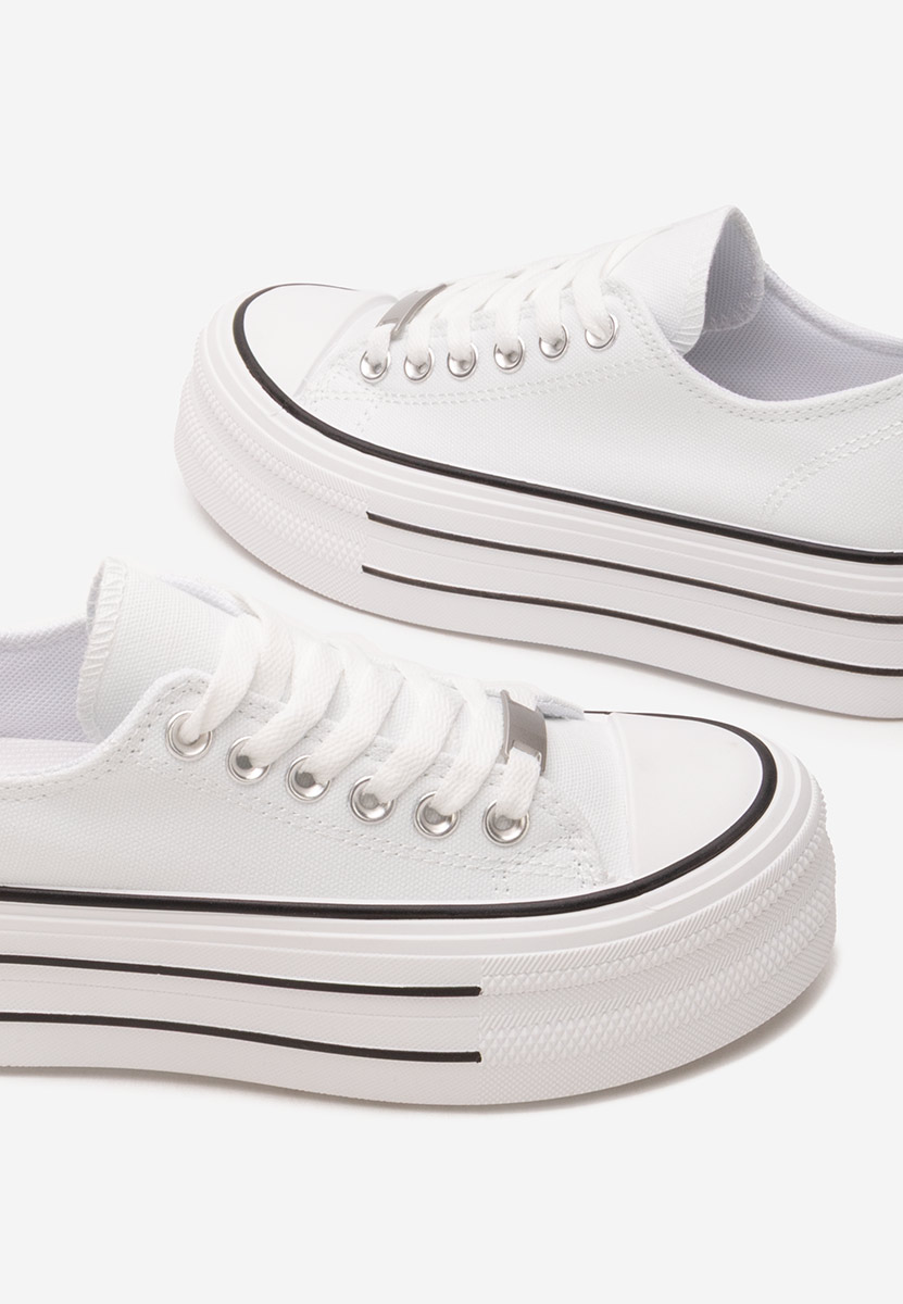 Białe trampki na platformie Kimala