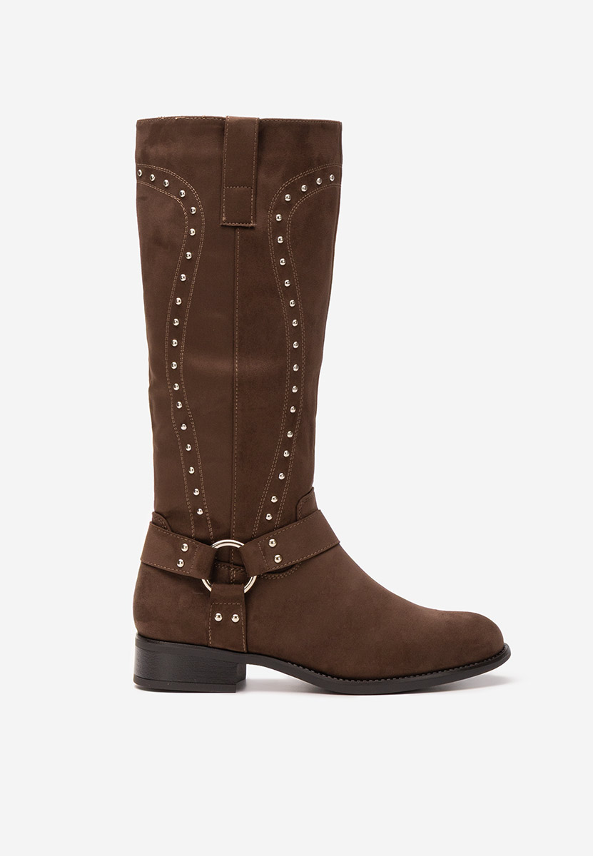 Brązowe oficerki damskie Nalira