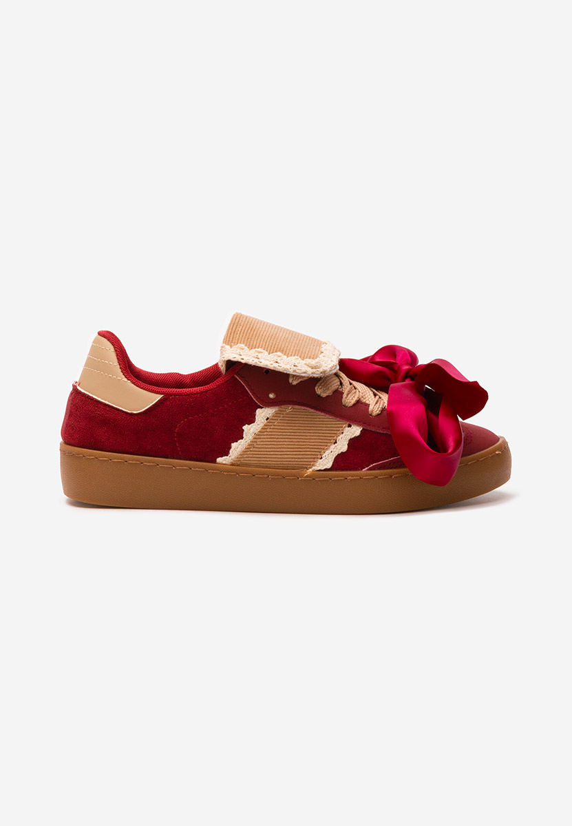 Bordowe sneakersy damskie Maxima