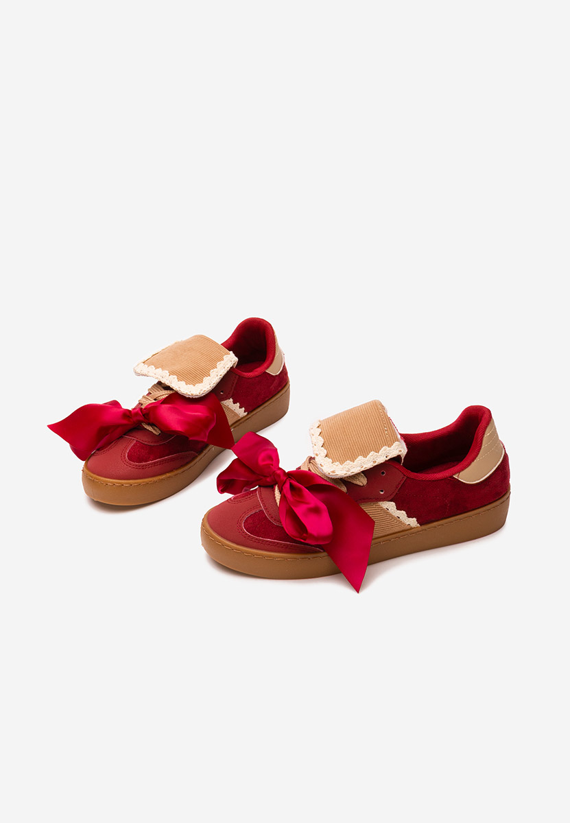Bordowe sneakersy damskie Maxima